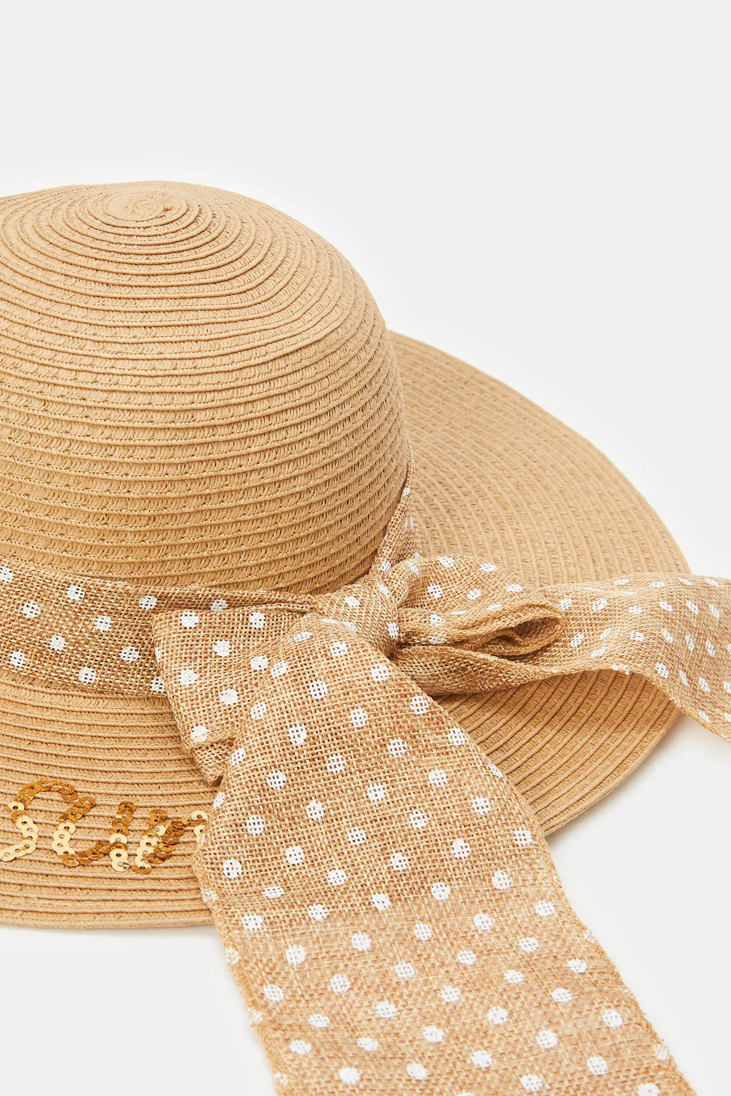 Women Beige Embroidered Hat sold by Redtag product image thumbnail 4