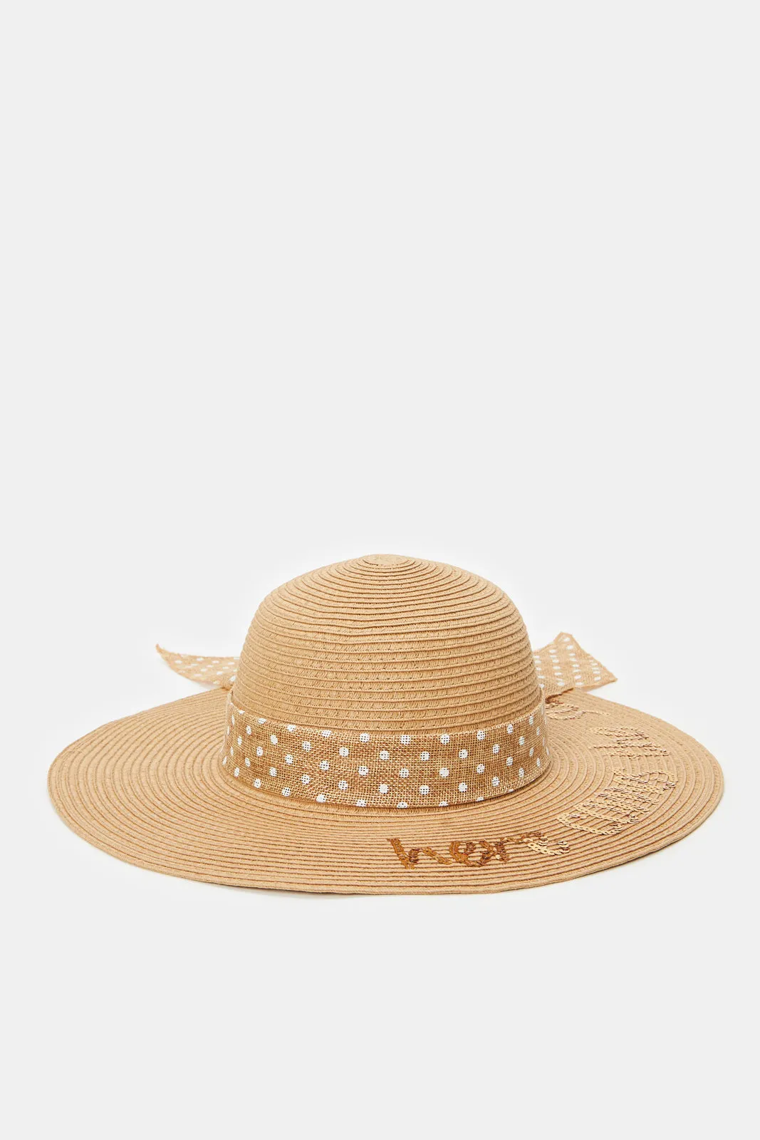 Women Beige Embroidered Hat sold by Redtag