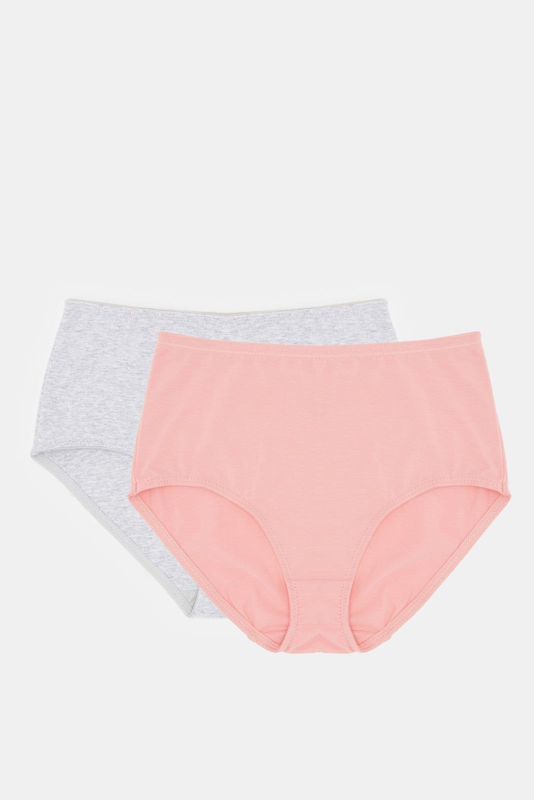 Women Pink And Grey Full Brief Set (Pack of 2) sold by Redtag