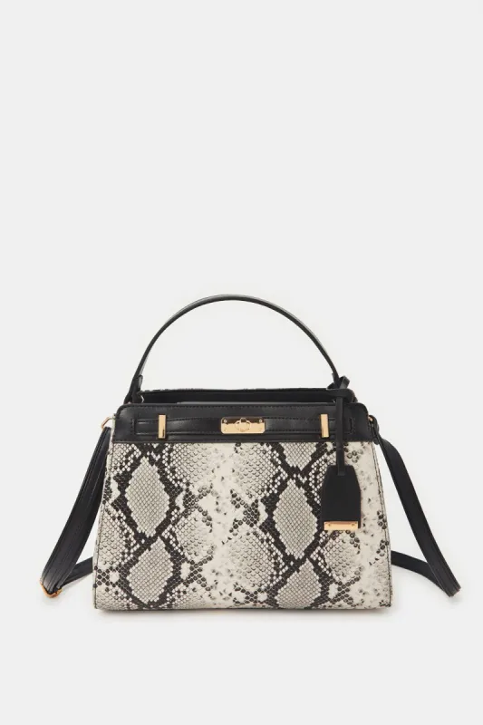 Women Black Animal Print Day Bag sold by Redtag