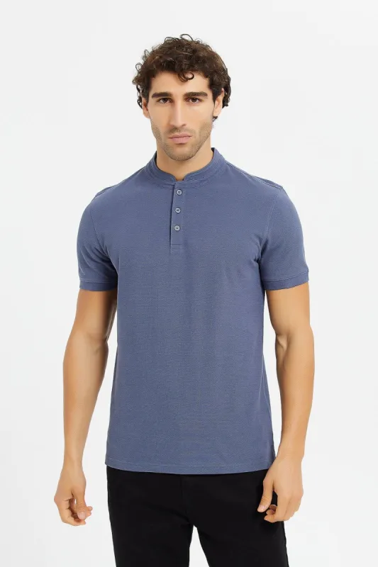 Men Blue Polo Shirt sold by Redtag