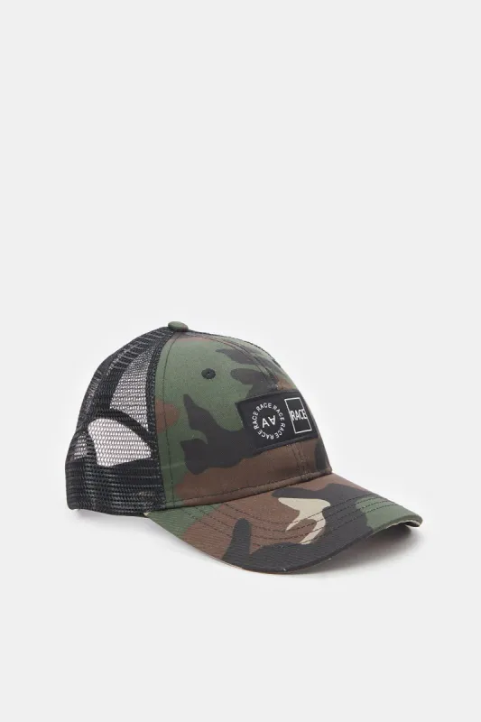 Men Brown Embroidery Cap sold by Redtag