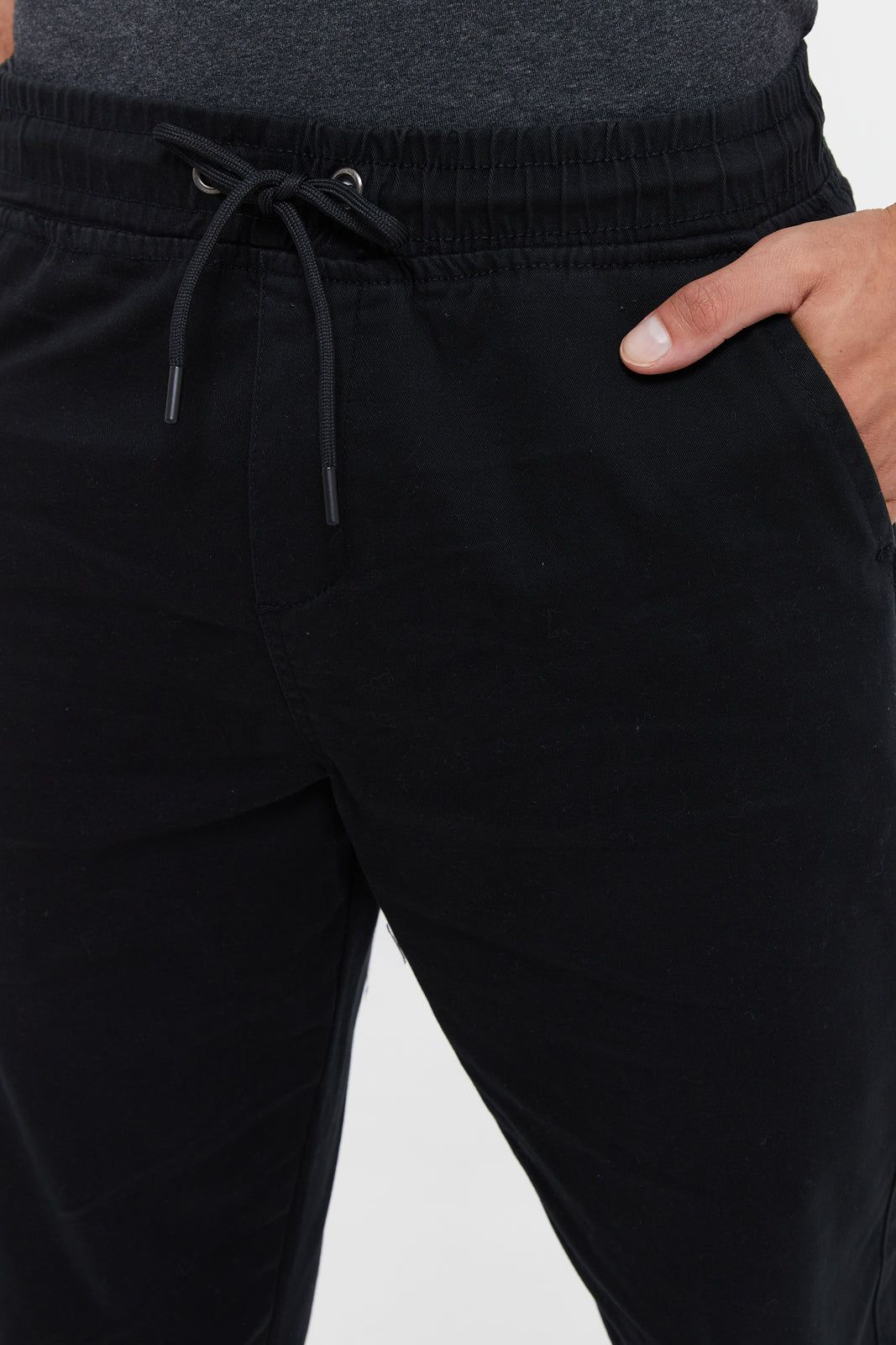 Men Black Basic Pull On Twill Jogger sold by Redtag product image thumbnail 4