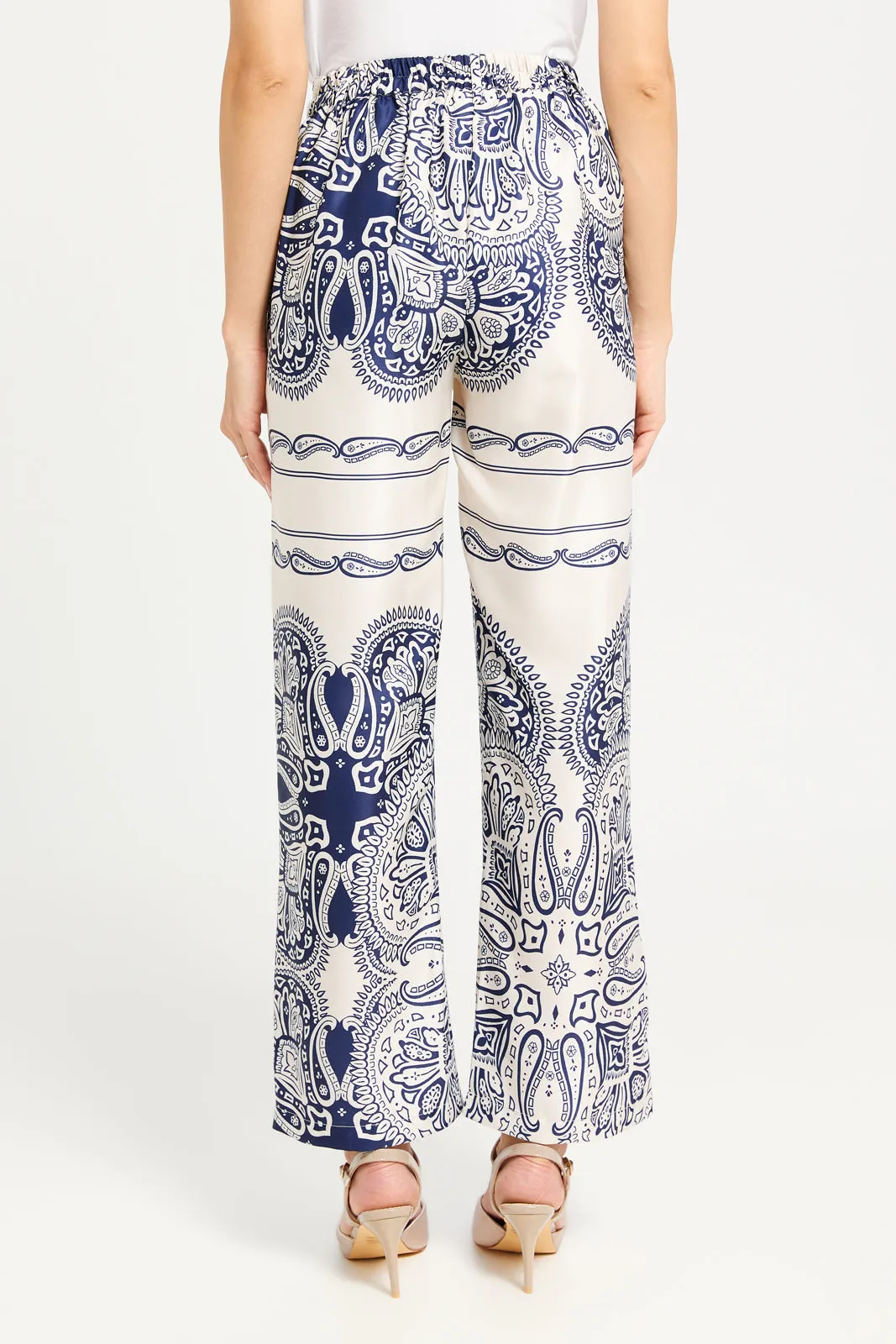 Women White Printed Trousers sold by Redtag product image thumbnail 3
