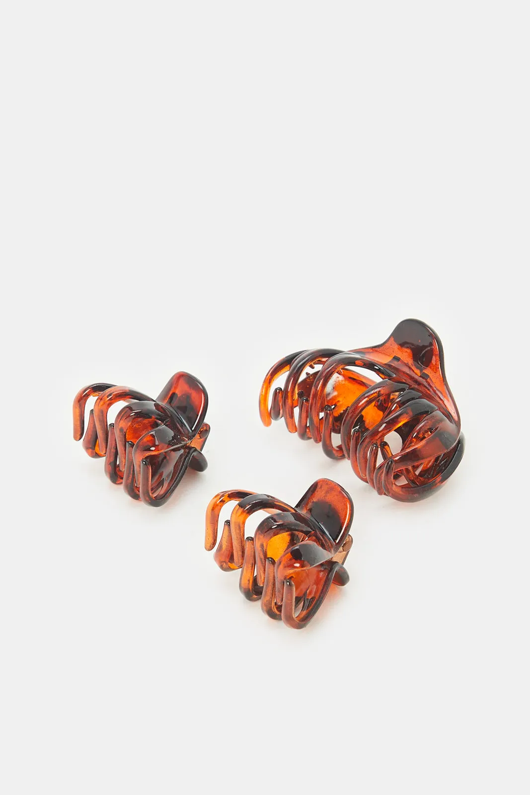 Women Brown Hair Clip Set (Pack of 3) sold by Redtag