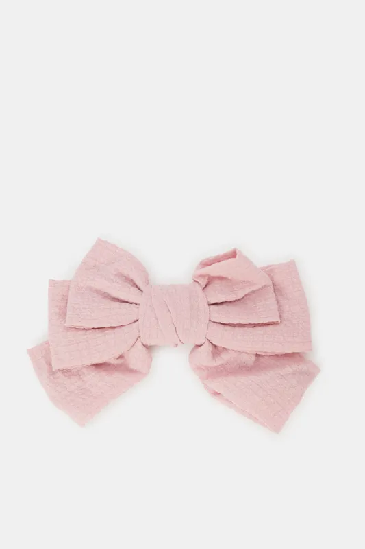 Women Pink Bow Hair Clip sold by Redtag