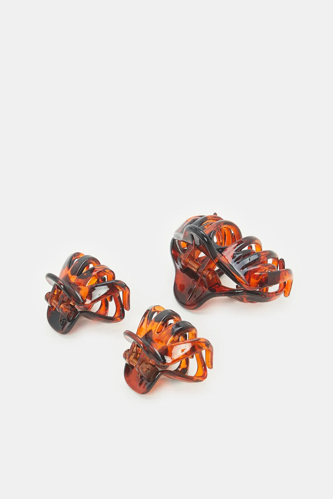 Women Brown Hair Clip Set (Pack of 3) sold by Redtag product image thumbnail 2