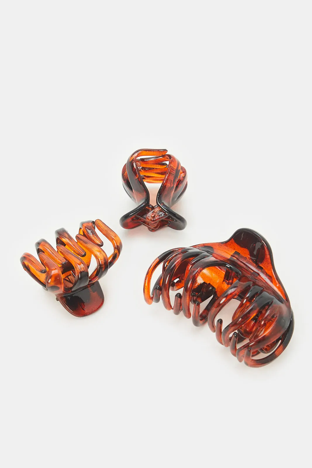 Women Brown Hair Clip Set (Pack of 3) sold by Redtag product image thumbnail 3