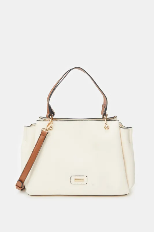 Women Beige Embellished Day Bag sold by Redtag