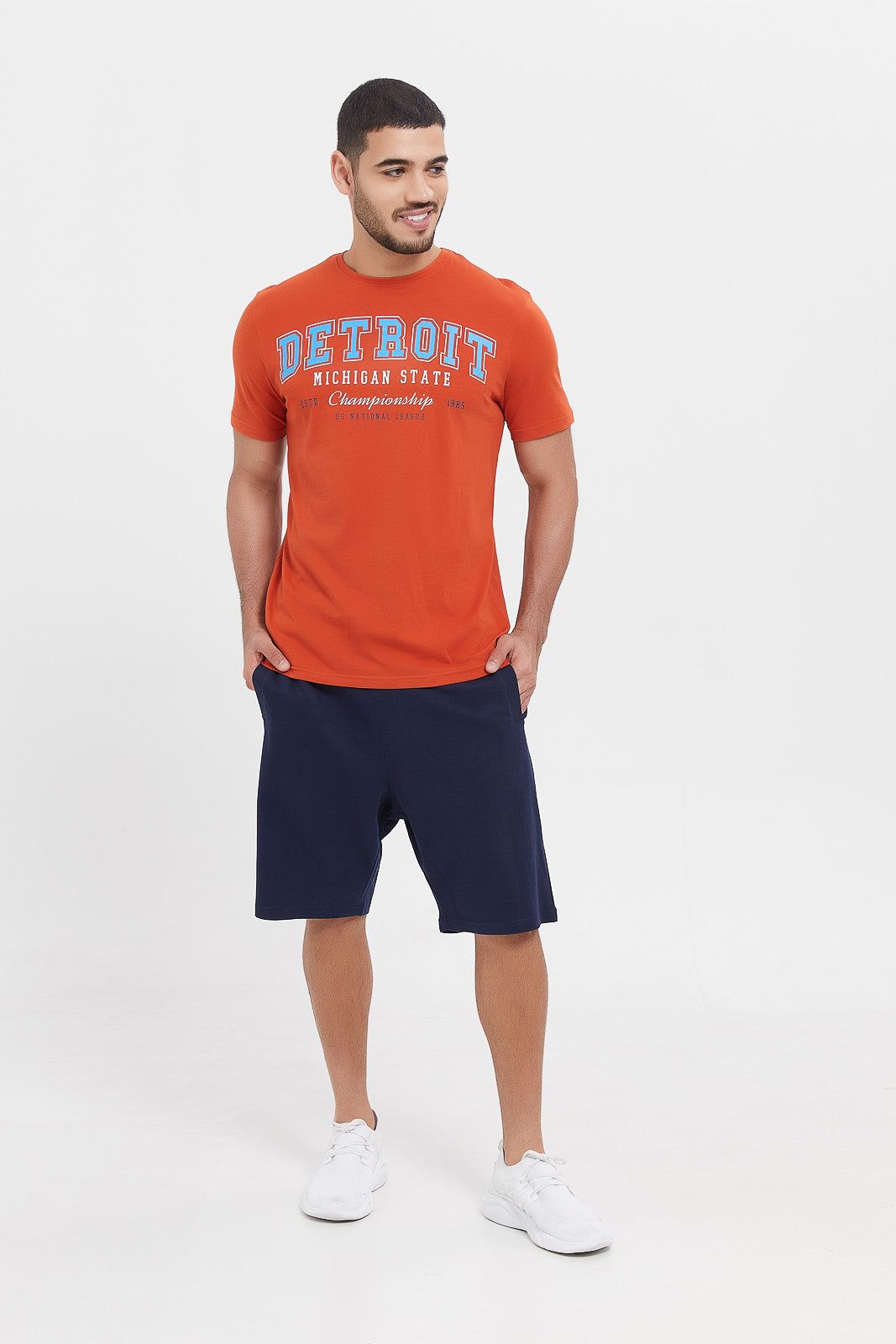 Men Orange Graphic T-Shirt sold by Redtag product image thumbnail 2