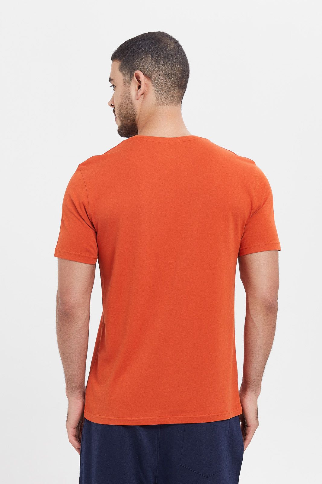 Men Orange Graphic T-Shirt sold by Redtag product image thumbnail 3