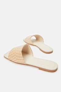 Women Beige Croc Patent Mule sold by Redtag