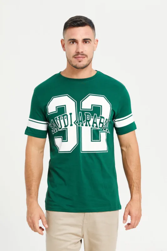 Men Green KSA National Day T-Shirt sold by Redtag