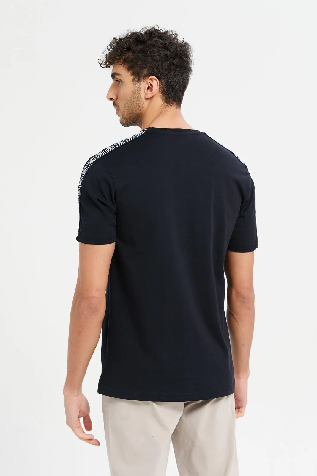 Men Black Yalla Shabab T-Shirt sold by Redtag product image thumbnail 3