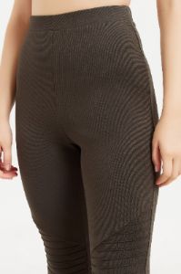 Women Green Ponte Legging With Biker Detail sold by Redtag