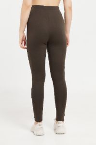 Women Green Ponte Legging With Biker Detail sold by Redtag