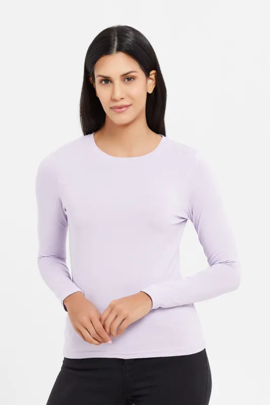 Women Lilac Long Sleeve T-Shirt sold by Redtag