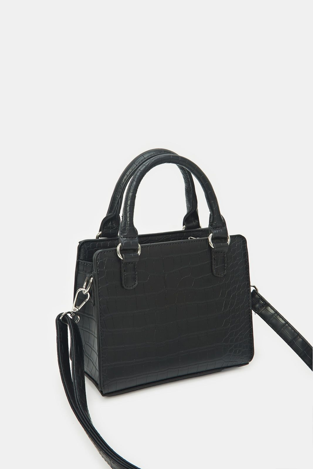 Women Black Textured Cross Body Bag sold by Redtag product image thumbnail 2