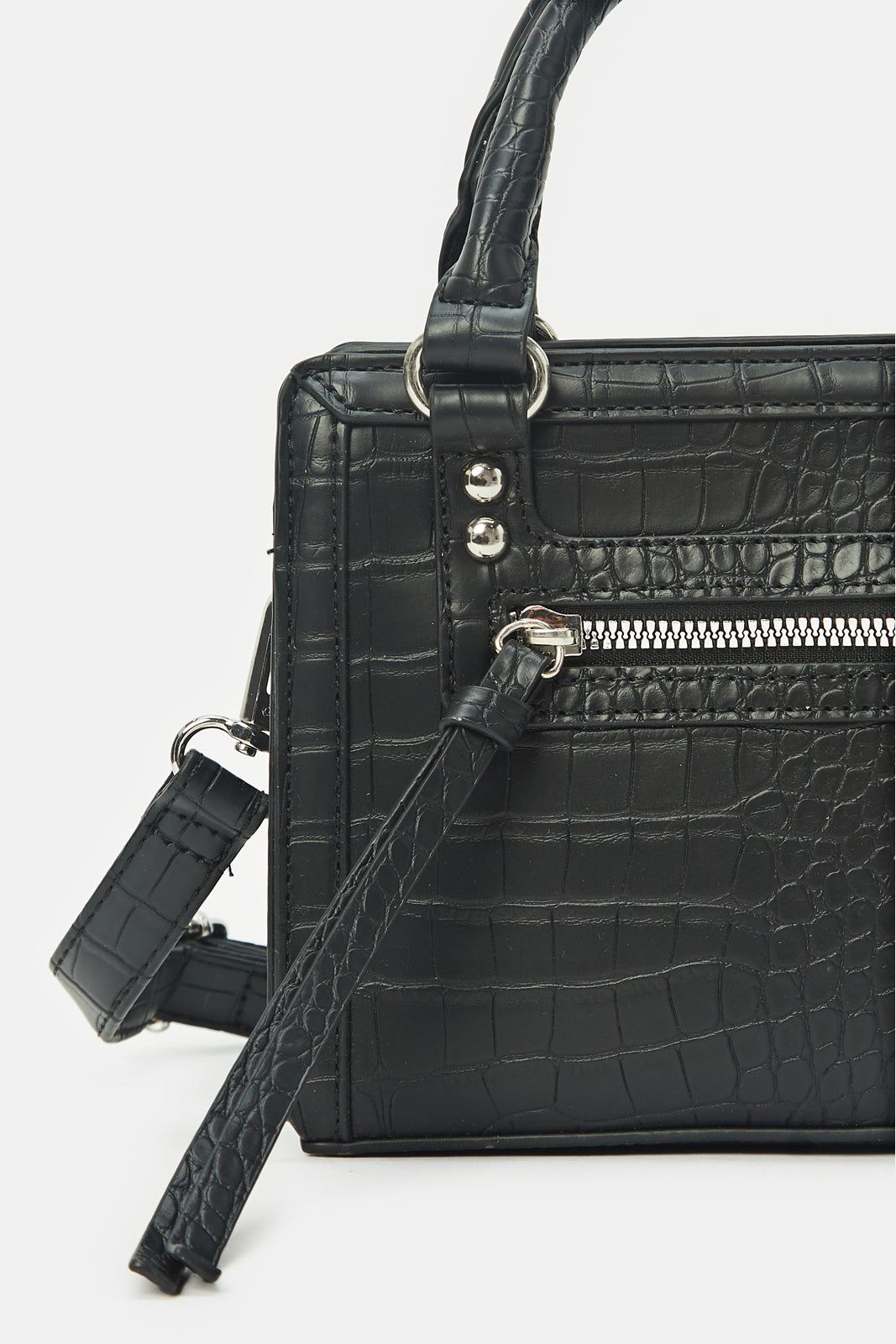 Women Black Textured Cross Body Bag sold by Redtag product image thumbnail 3