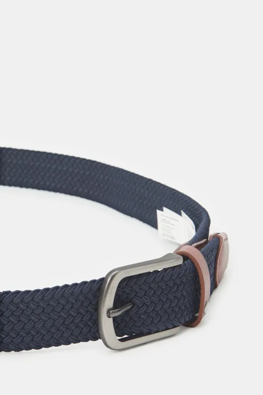 Men Navy Elastic Belt sold by Redtag