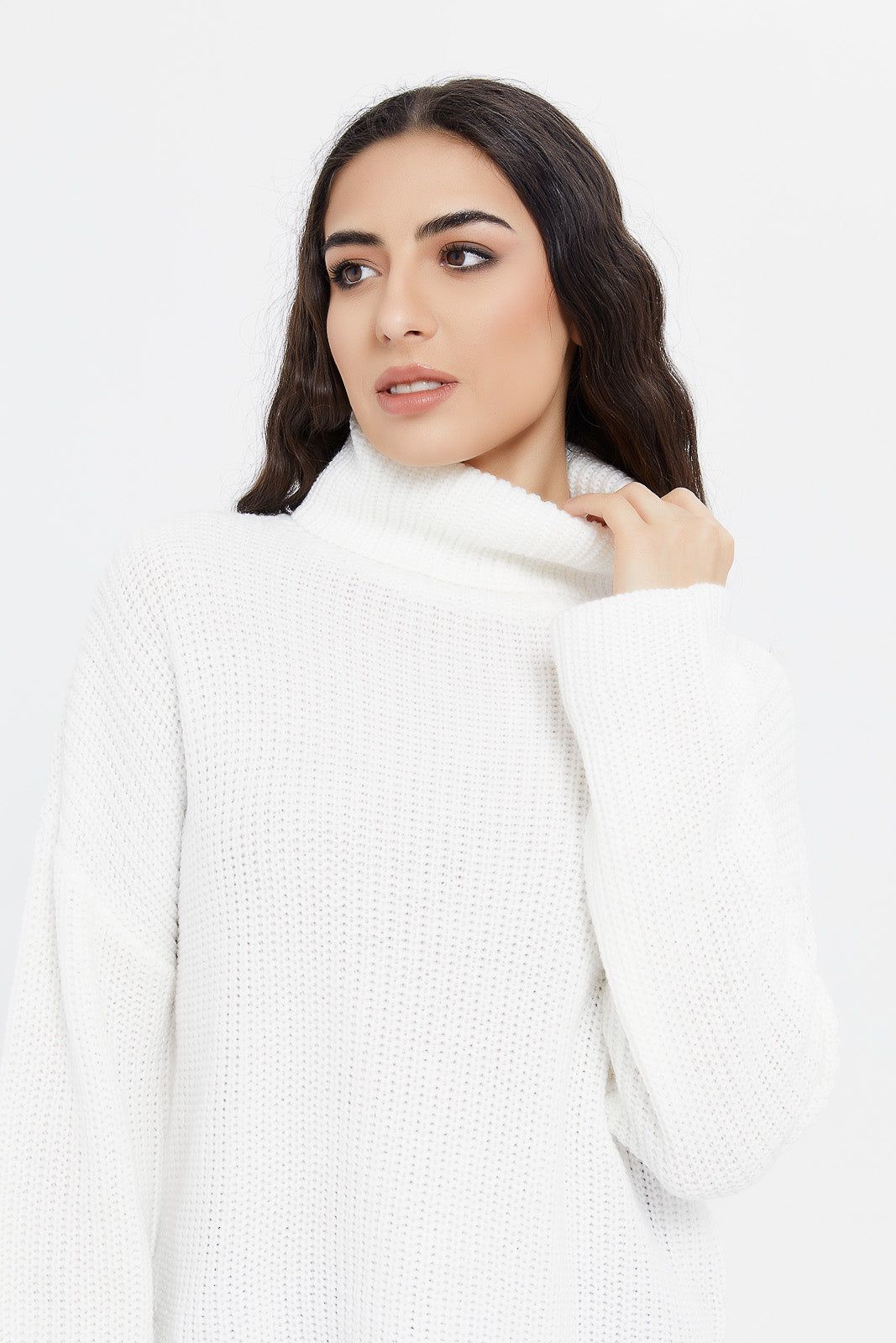Women Ivory Knitted Turtle Neck Pullover sold by Redtag product image thumbnail 4