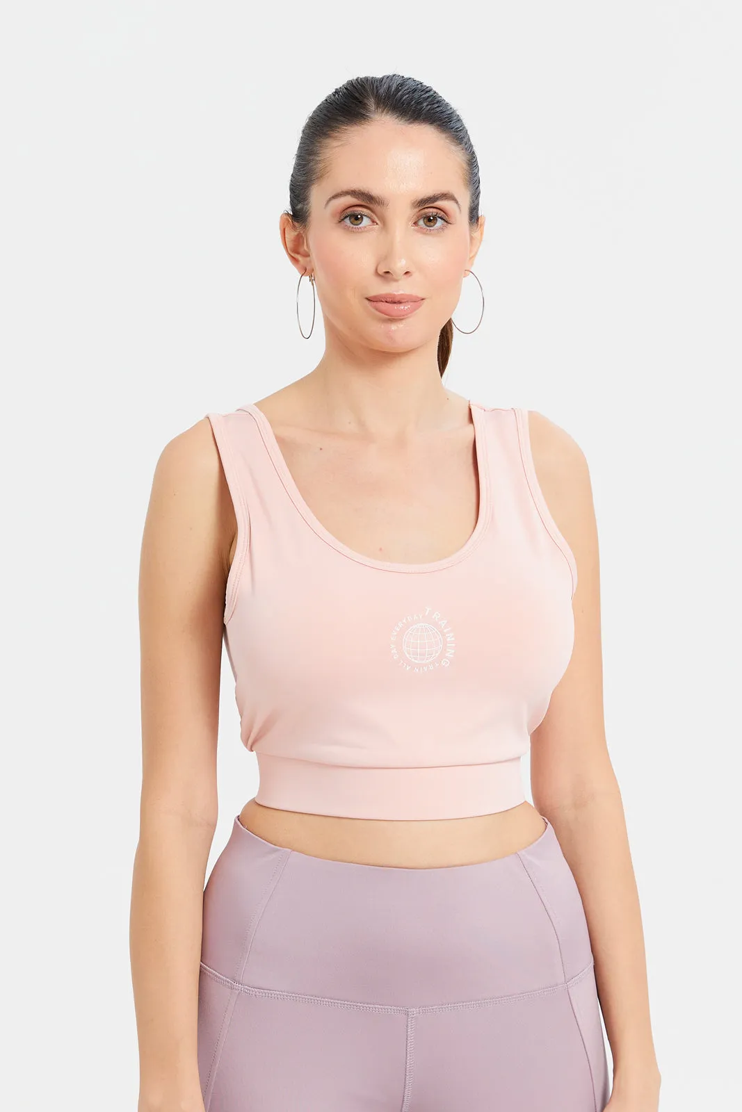 Women Apricot Printed Sports Bra sold by Redtag