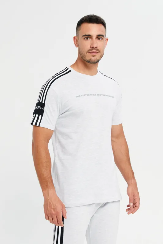 Men Grey Printed Active T-Shirt sold by Redtag