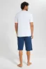 White And Navy Pyjama Set (2 Piece) sold by Redtag