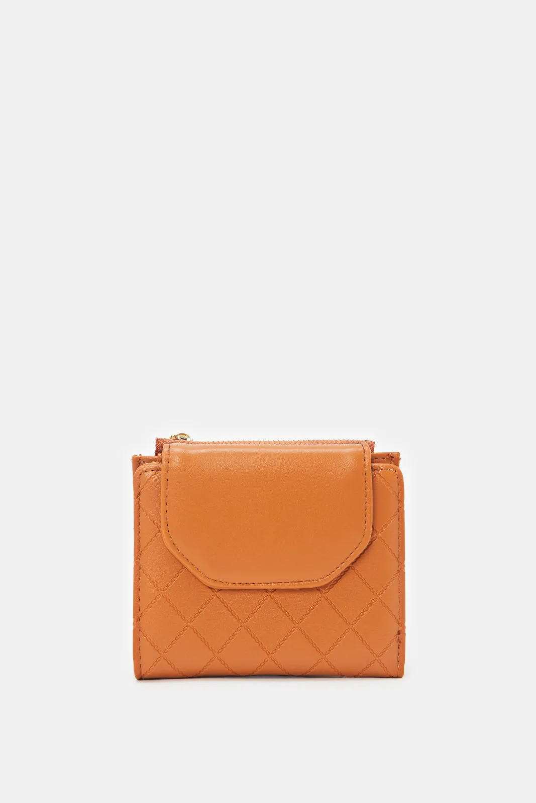 Women Brown Solid Wallet sold by Redtag
