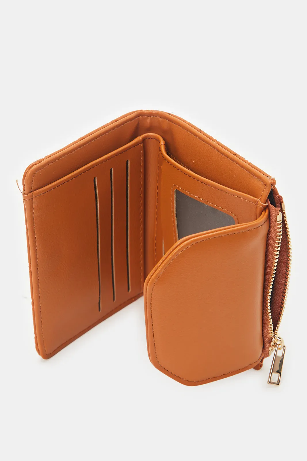 Women Brown Solid Wallet sold by Redtag product image thumbnail 3