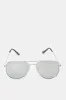 Men Silver Metal Aviator Sunglasses sold by Redtag