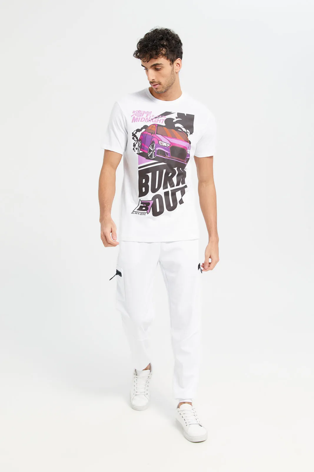 Men White Graphic T-Shirt sold by Redtag product image thumbnail 2