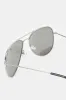 Men Silver Metal Aviator Sunglasses sold by Redtag
