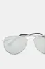 Men Silver Metal Aviator Sunglasses sold by Redtag
