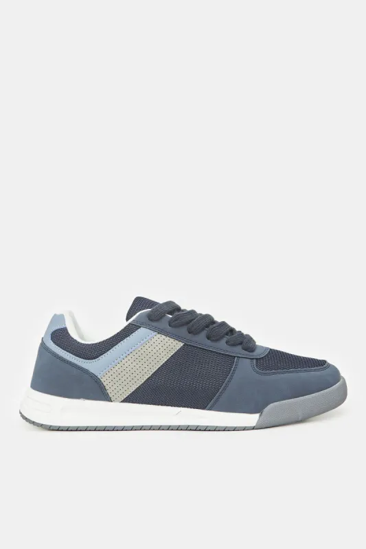 Men Navy Material Block Sneakers sold by Redtag