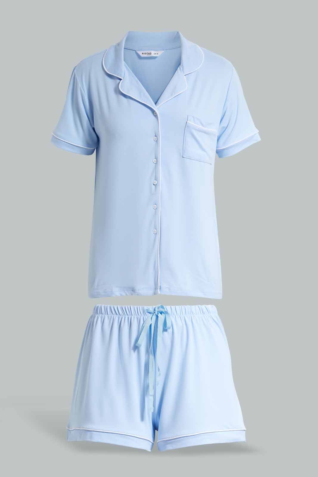 Blue Classic Pyjama Set For Women (2 Piece) sold by Redtag