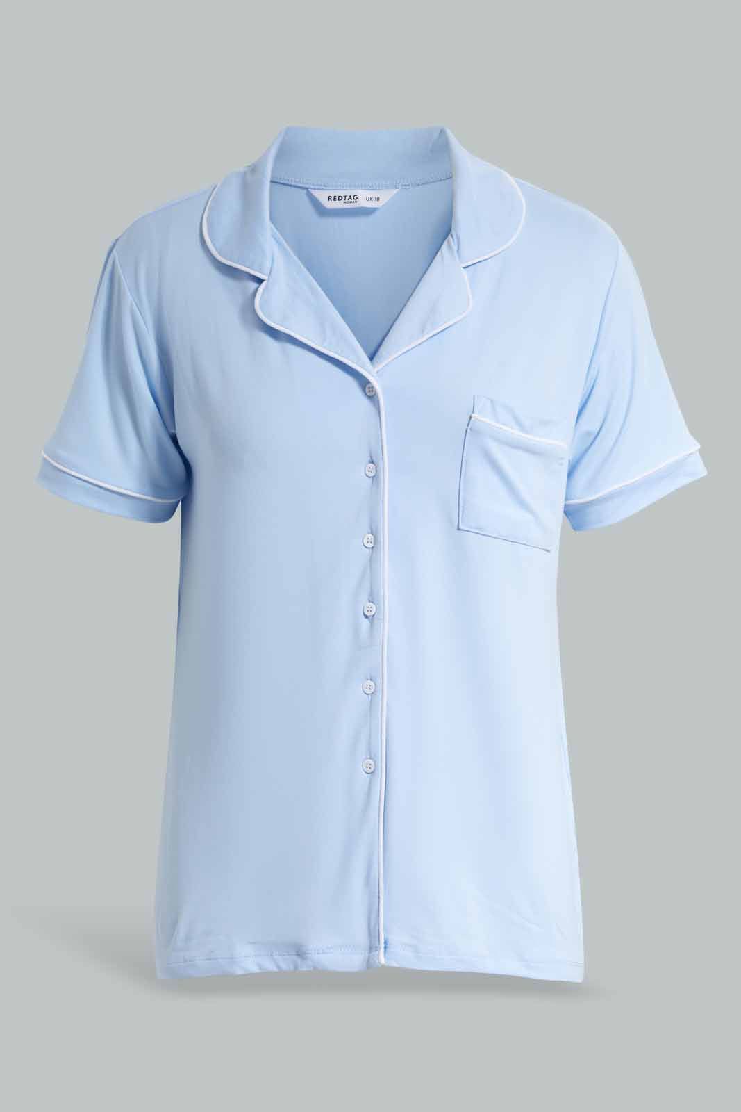 Blue Classic Pyjama Set For Women (2 Piece) sold by Redtag product image thumbnail 5