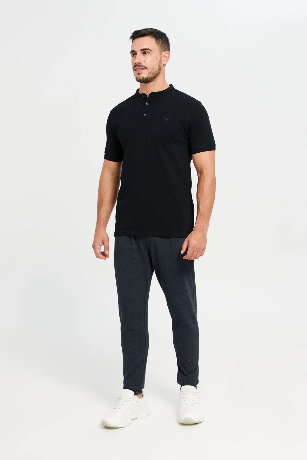 Men Black Polo Shirt sold by Redtag product image thumbnail 2