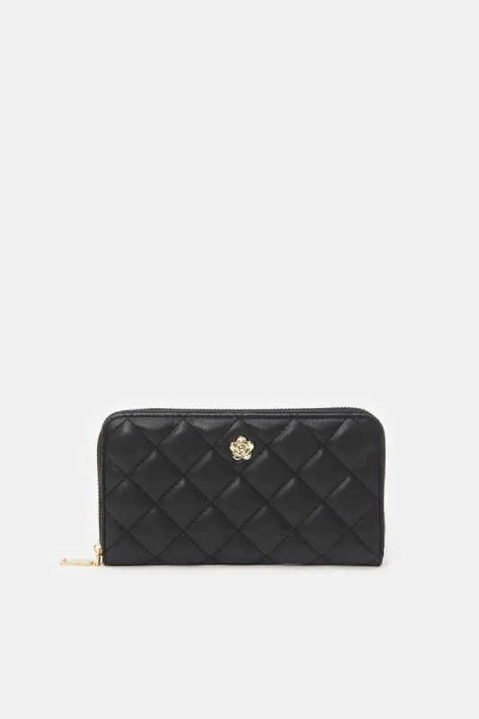 Women Black Embellished Purse sold by Redtag