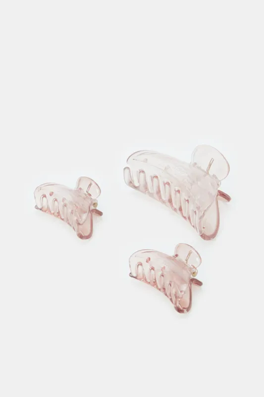 Women Pink Hair Clip Set (3 Piece) sold by Redtag