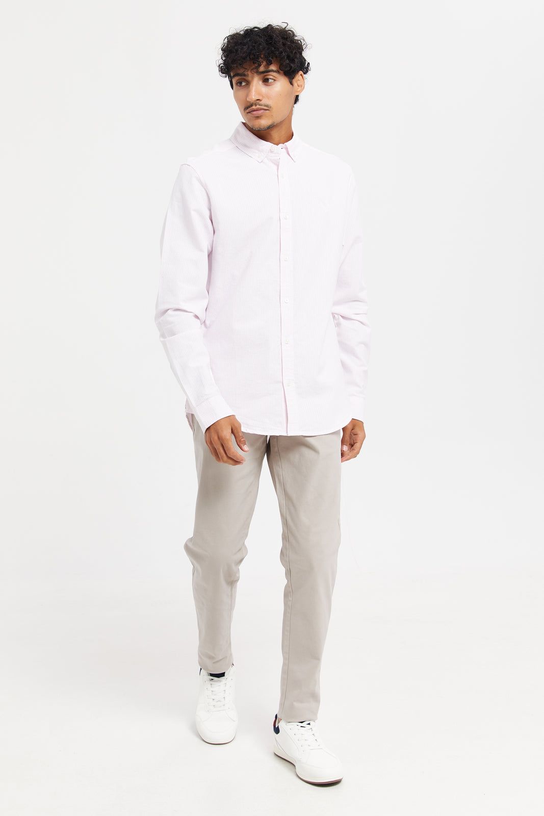 Men Pink Striped Oxford Shirt sold by Redtag product image thumbnail 2