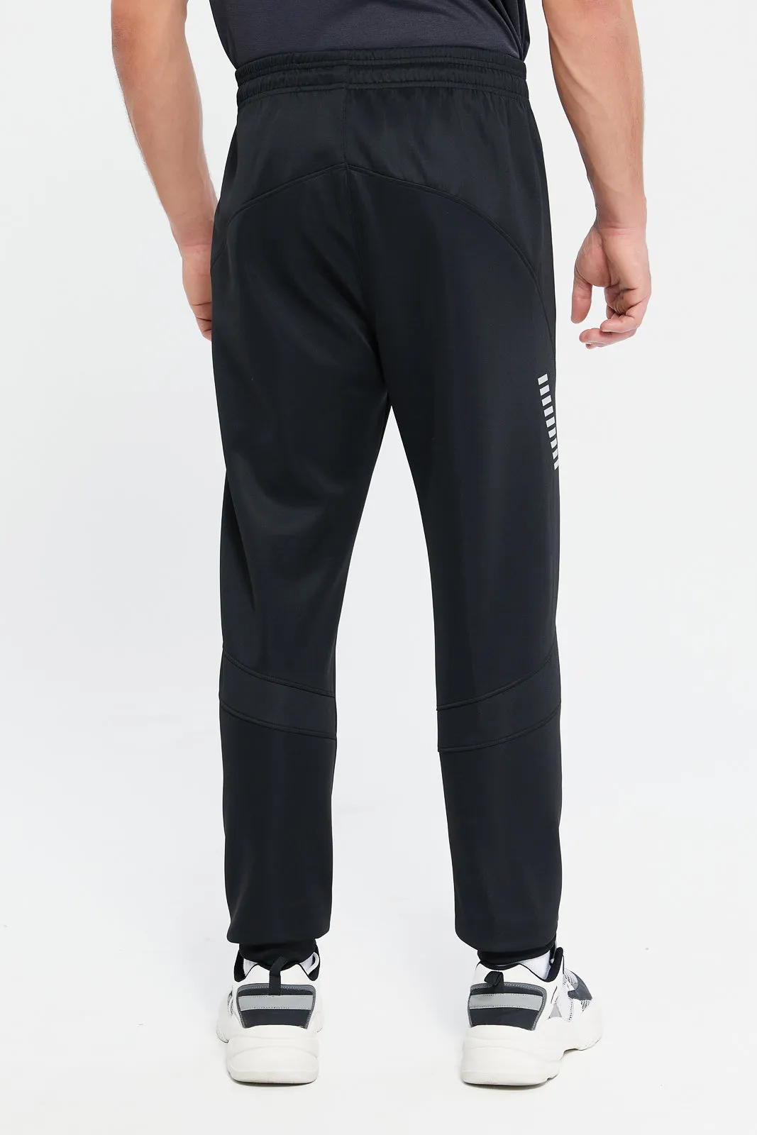 Men Black Side Print Active Pants sold by Redtag product image thumbnail 3