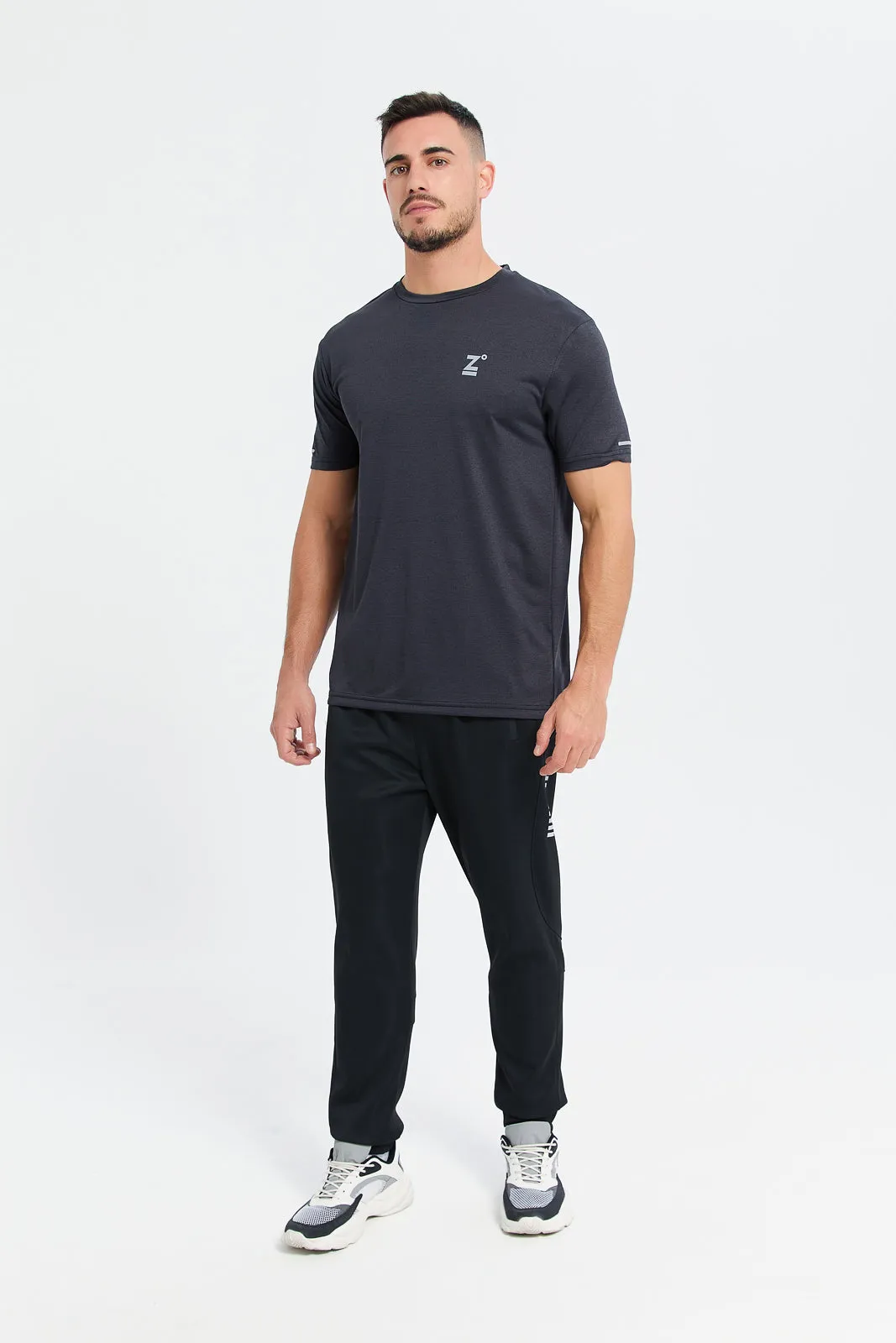 Men Black Side Print Active Pants sold by Redtag product image thumbnail 2