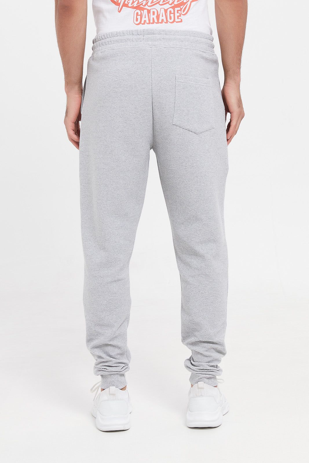 Men Grey Ottoman Jog Pants sold by Redtag product image thumbnail 3