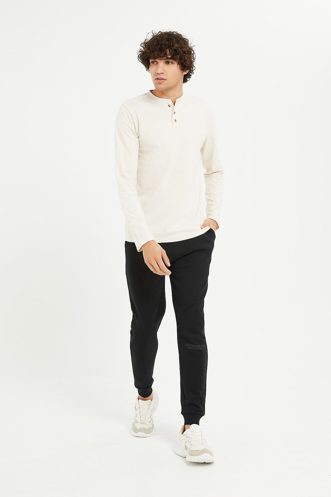 Men Black Plain Jog Pants sold by Redtag product image thumbnail 2