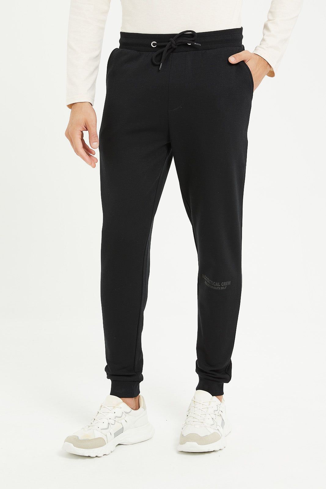Men Black Plain Jog Pants sold by Redtag