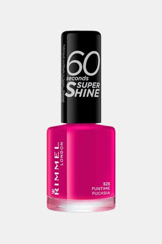Rimmel London 60 Seconds Super Shine Nail Polish 323 Funtime Fuchsia sold by Redtag