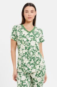 Women Green Printed Pyjama Set (2 Piece) sold by Redtag