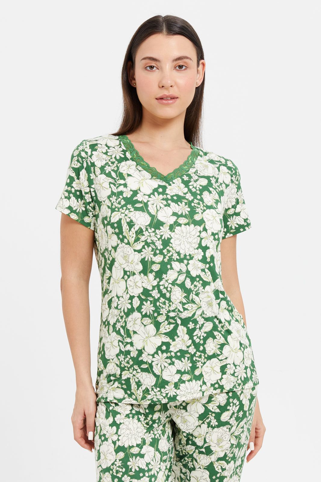 Women Green Printed Pyjama Set (2 Piece) sold by Redtag product image thumbnail 2