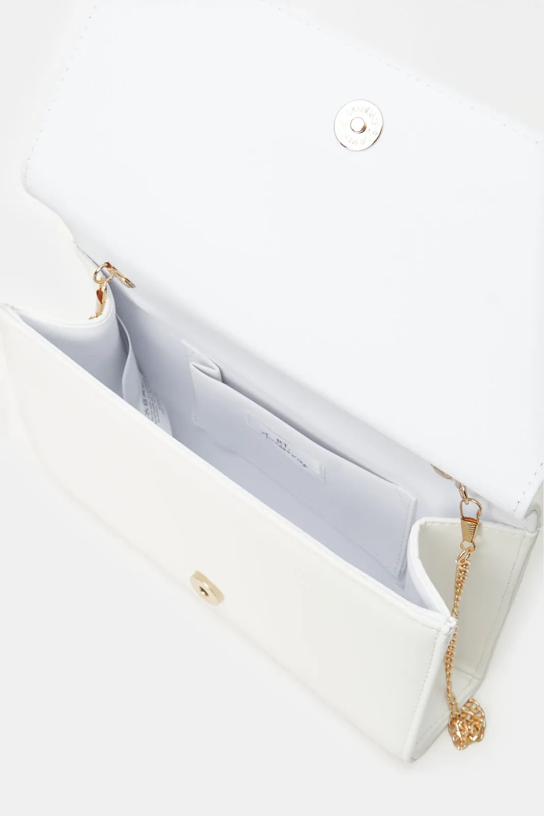Women White Embellished Clutch Bag sold by Redtag product image thumbnail 4